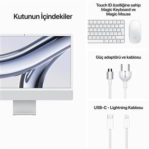 APPLE MQRJ3TU/A iMac M3 8C CPU 10C GPU 8 GB 256 GB SSD 24" - GÜMÜŞ