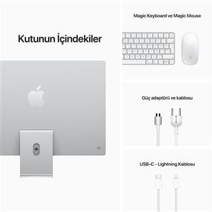 APPLE Z13KM116256-TQN iMac M1 8C CPU 7C GPU 16 GB 256 GB SSD 24" - GÜMÜŞ