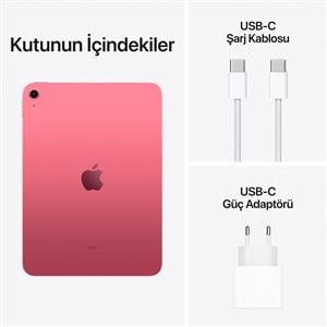 iPad 10.Nesil 256GB Wi-Fi 10.9''Liquid Retina Ekran iPadOS Tablet Pembe