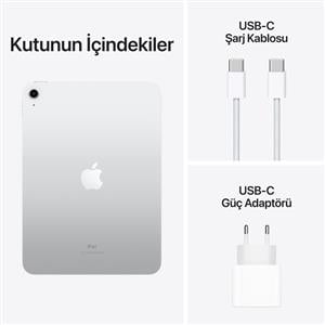 iPad 10.Nesil 64GB Wi-Fi 10.9''Liquid Retina Ekran iPadOS Tablet Gümüş