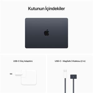 MacBook Air MLY33TU/A M2 8Gb-256Gb Ssd-Liquid Retina-13.6inc-Gece Yarısı