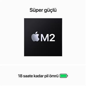 MacBook Air MQKP3TU/A M2 8Gb-256Gb Ssd-Liquid Retina-15.3inc-Uzay Grisi