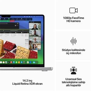 MacBook Pro MR7J3TU/A M3 8Gb-512Gb Ssd-Liquid Retina-14inc-Gümüş