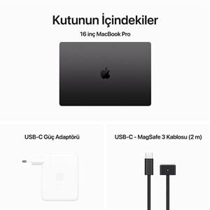 MacBook Pro MRW13TU/A M3 Pro 18Gb-512Gb Ssd-Liquid Retina-16inc-Uzay Siyahı