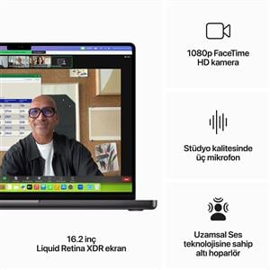 MacBook Pro MRW23TU/A M3 Pro 36Gb-512Gb Ssd-Liquid Retina-16inc-Uzay Siyahı