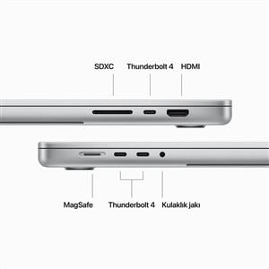 MacBook Pro MRW43TU/A M3 Pro 18Gb-512Gb Ssd-Liquid Retina-16inc-Gümüş